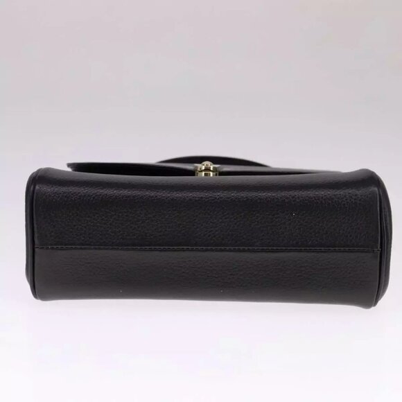 Burberrys Hand Bag Leather Black Auth - Picture 7 of 16